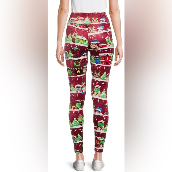 No Boundaries Christmas Velour Leggings - Picture 5 of 5